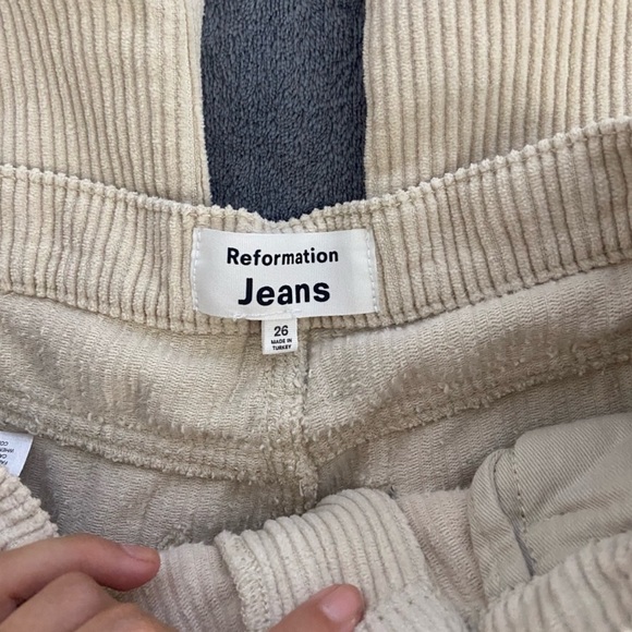 Reformation Wilder Painter High Rise Wide Leg Corduroy Pants - Picture 3 of 7